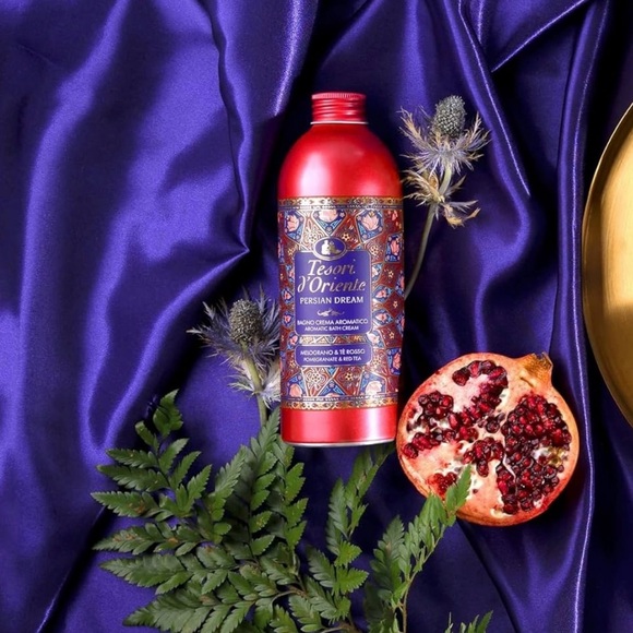 Tesori L’Oriente Persian Dream Aromatic Bath Cream Pomegranate & Red Tea 16.9 fl - Picture 5 of 9